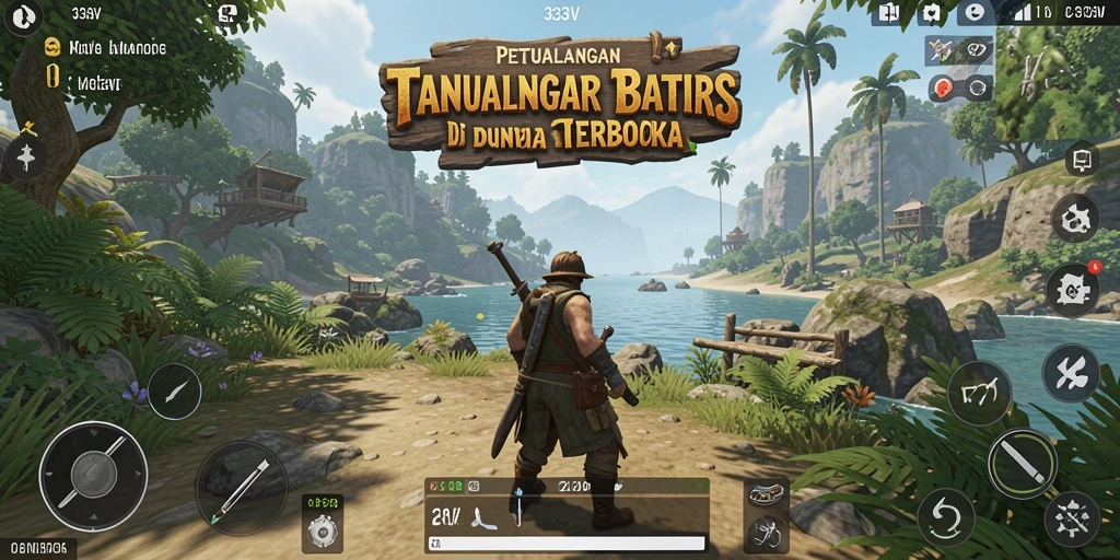 Screenshot utama <strong>333V</strong> menampilkan petualangan mendebarkan di dunia terbuka.