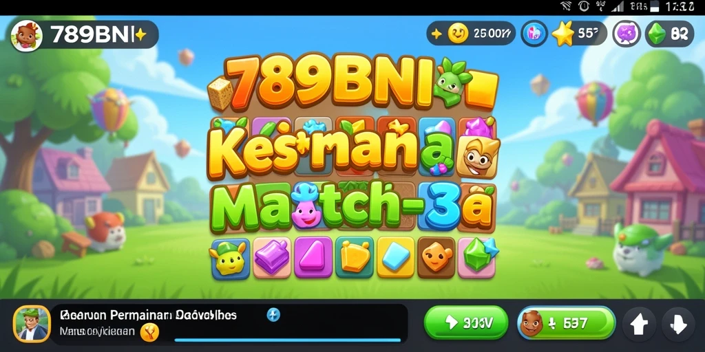 Gameplay mengasyikkan dari permainan Match-3 789BNI.