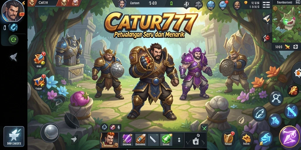 Tampilan gameplay menakjubkan dari CATUR777 di dunia MMORPG.