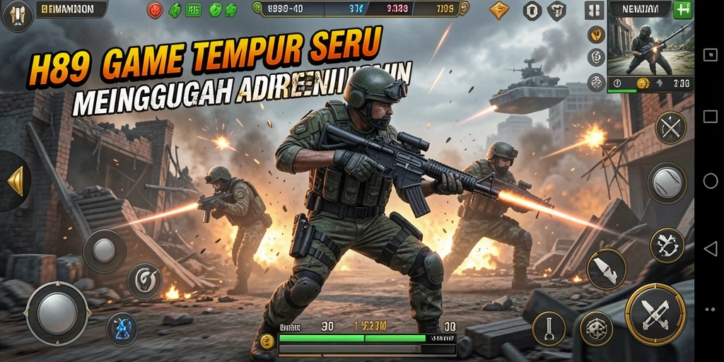 Tangkapan layar menampilkan aksi cepat dalam permainan TPS H89.