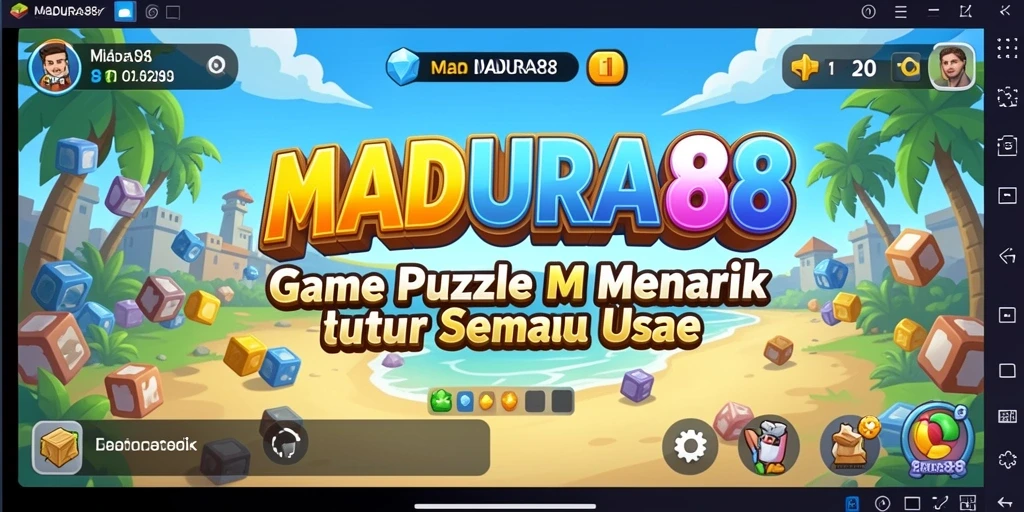Tampilan gameplay seru di MADURA88 dengan berbagai macam puzzle.