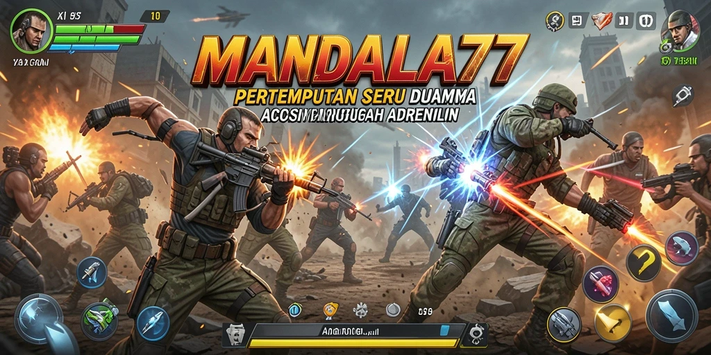 Tangkapan layar MANDALA77 menampilkan aksi pertempuran yang mendebarkan.