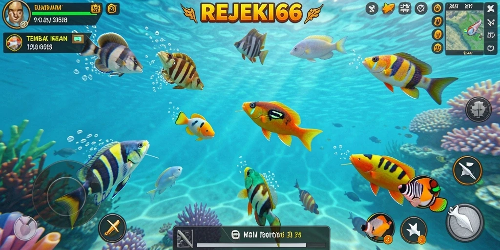 Gameplay seru menembak ikan di REJEKI66.