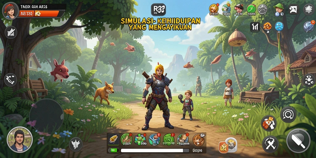 Screenshot gameplay RR33 menampilkan interaksi sosial menarik.
