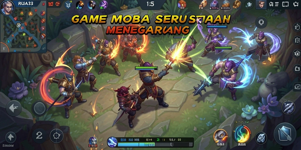Tangkapan layar RUSA33 menampilkan pertarungan seru di arena MOBA.