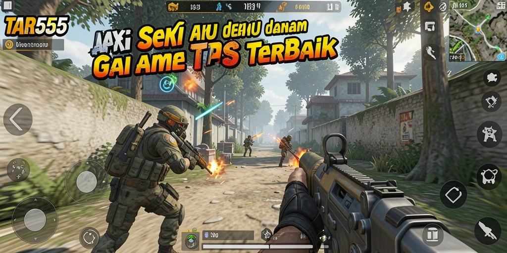 Tangkapan layar TAR555 menampilkan aksi tembak yang mendebarkan.
